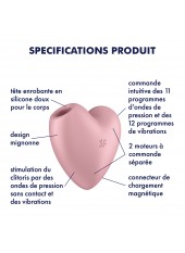 Stimulateur de clitoris USB en forme de cœur Cuttie Heart Satisfyer - CC597796