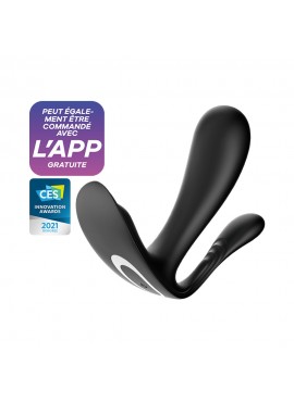 3 en 1 Vibromasseurs et stimulateur clitoridien noir connecté Top Secret Satisfyer - CC597754