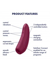 Stimulateur clitoridien connecté bordeaux Curvy 1 Satisfyer - CC5972390214