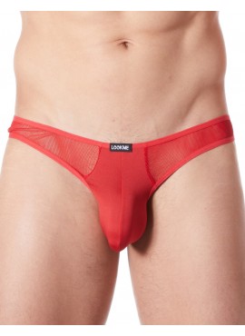 String rouge sexy avec fine résille - LM805-57RED