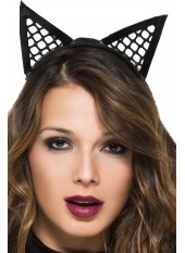 Oreilles de chatte pointues filet - ML70854BLK