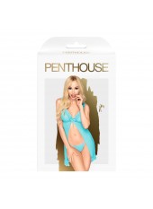 Babydoll et string assorti Bleu After sunset - PH0008BLU