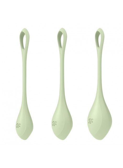 Set de 3 boules de geisha vert pastel Yoni Power 2 Satisfyer - CC597752