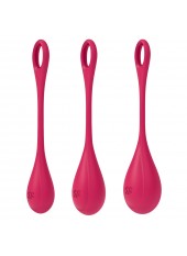 Set de 3 boules de geisha rouge Yoni Power 1 Satisfyer - CC597751