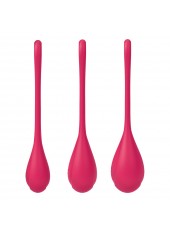 Set de 3 boules de geisha rouge Yoni Power 1 Satisfyer - CC597751