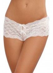 Shorty blanc de dentelle ouvert et ajouré sur les fesses forme coeur - DG1442WHT Reconditionné