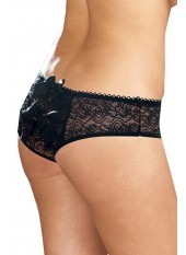 Panty taille basse, ouvert, fronces au dos - DG1300XBLK Reconditionné