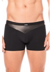 Boxer noir simili cuir brillant - LM2001-67BLK