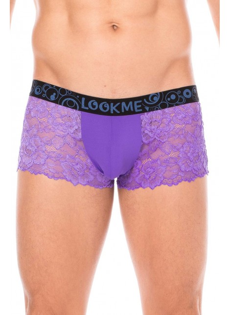 Boxer violet en dentelle délicate - LM2006-67PUR