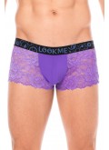 Boxer violet en dentelle délicate - LM2006-67PUR