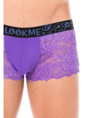 Boxer violet en dentelle délicate - LM2006-67PUR