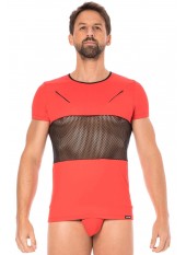 T-shirt rouge filet - LM2004-81RED