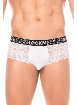 Mini-Pant blanc en dentelle délicate - LM2006-68WHT