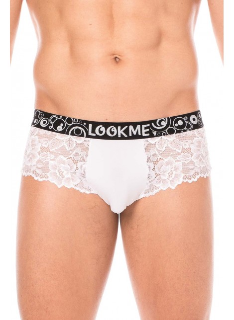 Mini-Pant blanc en dentelle délicate - LM2006-68WHT