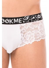 Mini-Pant blanc en dentelle délicate - LM2006-68WHT