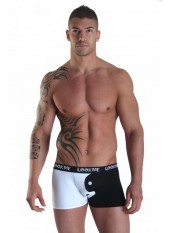 Boxer blanc noir Yin Yang - LM30-66