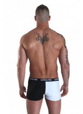 Boxer blanc noir Yin Yang - LM30-66