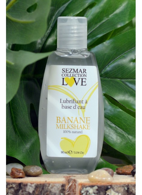 Lubrifiant à base d'eau 100% naturel Banane Milkshake 90 ml - SEZ083