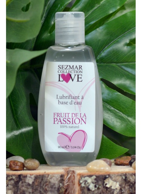 Lubrifiant à base d'eau 100% naturel Fruit de la passion 90ml - SEZ078