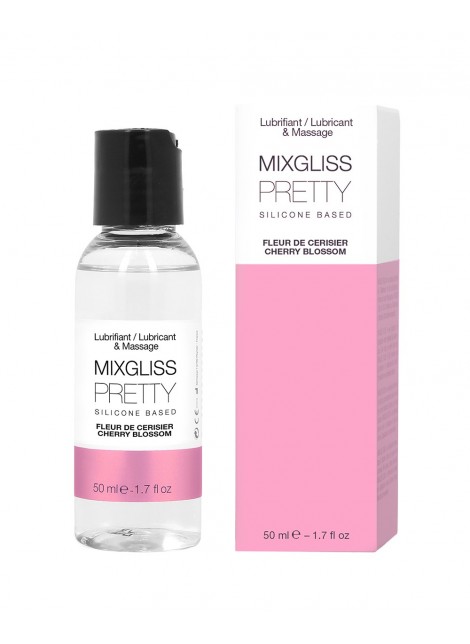 2 en 1 Lubrifiant et huile de massage silicone Mixgliss Pretty Fleur de cerisier 50 ML - MG2511