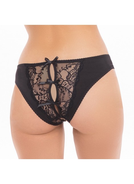 Culotte ouverte noir - REN1157-BLK