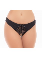 Culotte ouverte noir - REN1157-BLK