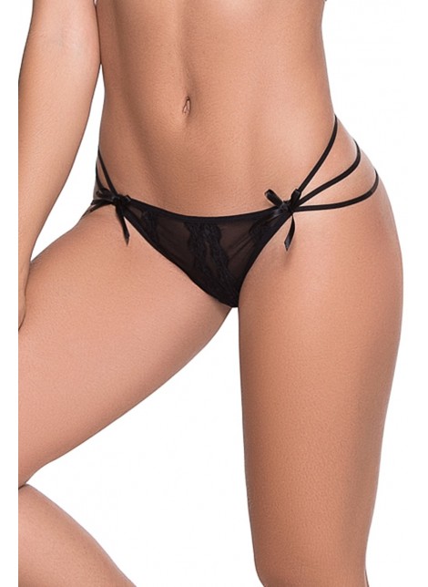 String noir élégant triple lanières - MAL101BLK