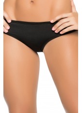 Tanga noir froncé sur les fesses - MAL3025BLK