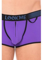 Mini-Pant Violet échancré avec zip - LM2003-68PUR