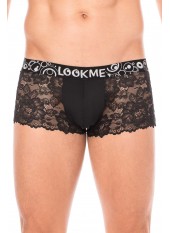 Boxer noir en dentelle délicate - LM2006-67BLK