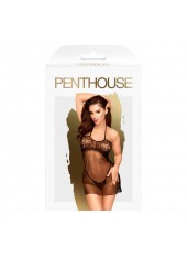 Nuisette transparente et string assorti Noir All yours - PH0091BLK