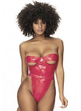 Body en vinyle rouge scintillant - MAL2742RED