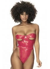 Body en vinyle rouge scintillant - MAL2742RED