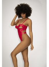 Body en vinyle rouge scintillant - MAL2742RED