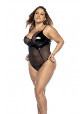 Bodysuit Wet Look Black - MAL2732XBLK