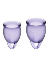 2 coupes mensturelles Satisfyer Light Violet FEEL CONFIDENT - CC597821