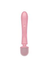 2 en 1 Vibromasseur rabbit et wand rose USB Triple Lover Satisfyer - CC597843