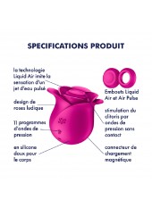 Stimulateur de clitoris rose par ondes de pression ou sans contact Pro 2 Modern Blossom Satisfyer - CC597841