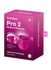 Stimulateur de clitoris rose par ondes de pression ou sans contact Pro 2 Modern Blossom Satisfyer - CC597841