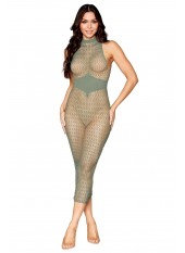 Robe bodystocking en filet dans un design géométrique sans couture - DG0489SAG