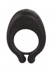 OCTAVE, Cockring Noir dans un silicone médical doux avec 1 mode de vibration - COR035BLK