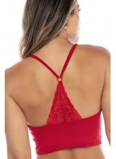 Pyjama 2 pièces rouge top et short - MAL7533RED