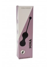 MINA Noir, Boules de Geisha en silicone médical USB avec télécommande - BQ130BLK