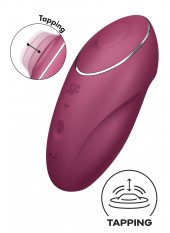 Vibromasseur à poser, stimulateur clitoridien rouge Tap Climax 1 Satisfyer - CC597858