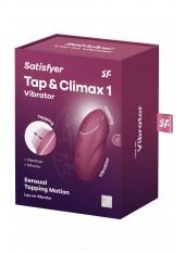 Vibromasseur à poser, stimulateur clitoridien rouge Tap Climax 1 Satisfyer - CC597858