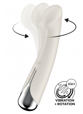 Vibromasseur point G tête rotative blanc USB Spinning g-spot 1 Satisfyer - CC597857