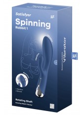 Vibromasseur rabbit USB tête rotative bleu Spinning Rabbit 1 Satisfyer - CC597856