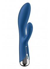 Vibromasseur rabbit USB tête rotative bleu Spinning Rabbit 1 Satisfyer - CC597856