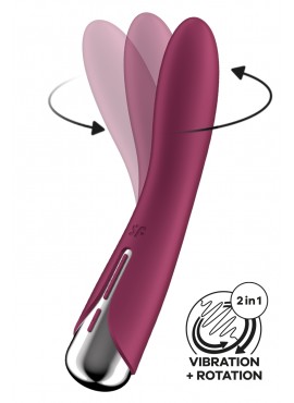 Vibromasseur USB tête rotative point G rouge Spinning Vibe 1 Satisfyer - CC597855