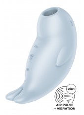 Stimulateur de clitoris vibration et air pulsé USB bleu Seal You Soon Satisfyer - CC597851